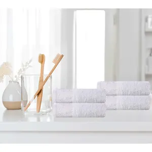 Superior Cotton 4-Piece Absorbent Embroidered Hand Towel Set