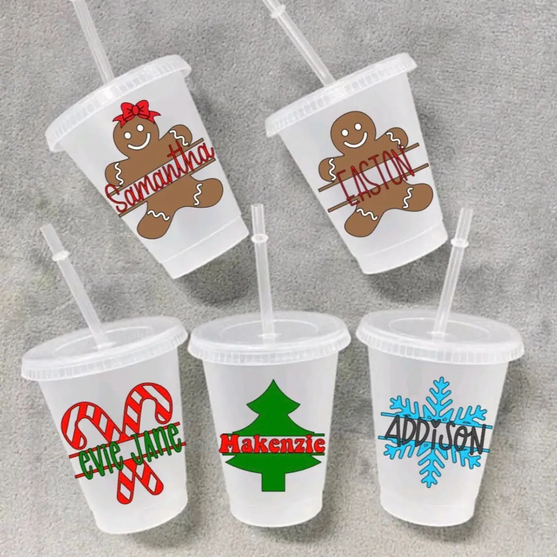 Personalized Kids Christmas Cups | Kids Christmas Party Favors | 16 oz. Custom Christmas Tumbler | Christmas and Advent Gift | Stocking Stuffer for Kids Bottle Drinkware Reusable