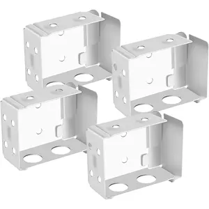 Hotop Blind Brackets 2 Inch Low Profile Box Mounting Bracket for Window Blinds Headrail, White(4)