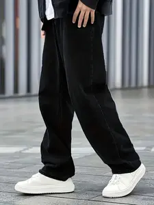 Men's lightweight and fashionable jeans Casual Menswear Straight Trouser alab  jeans baggy  blue  jeans skate  pants