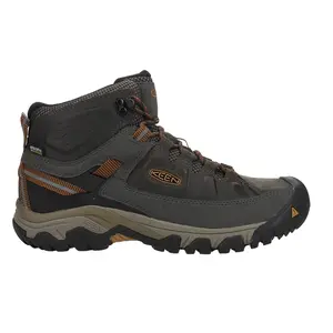 KEEN Mens Targhee Iii Waterproof Hiking Sneakers Shoes - Black, Grey