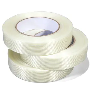 3-Pack Heavy Duty Filament Strapping Tapes for Heavy Packages - 1in x 60yd
