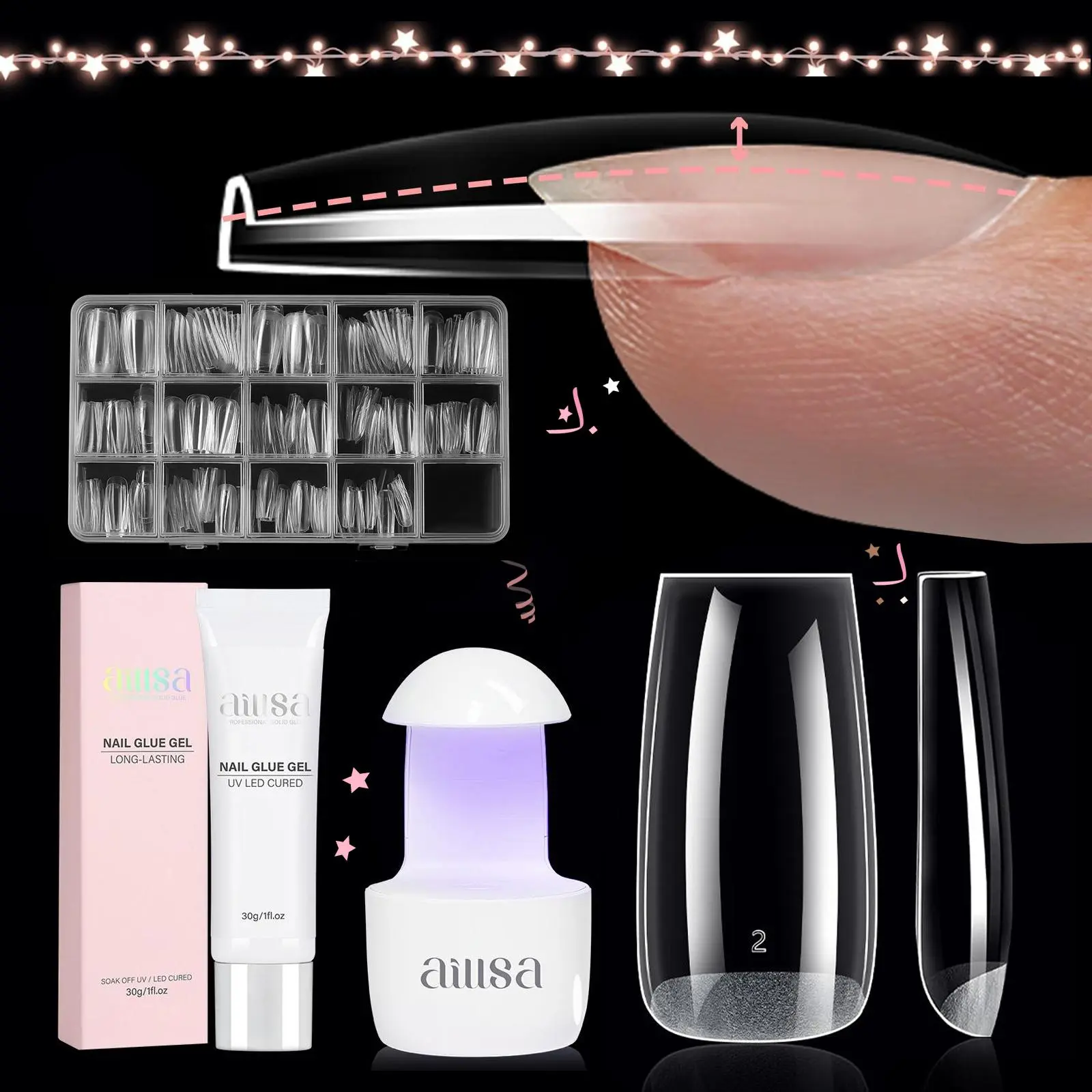 Sculpted Fit- Square Nail Set