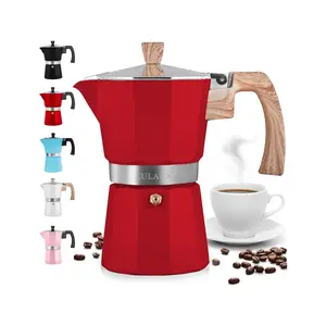 Stovetop Espresso Maker Moka Pot - 3 Cup Capacity Coffee Brewer with Classic Design, Lightweight & Durable - Traditional Italian Style