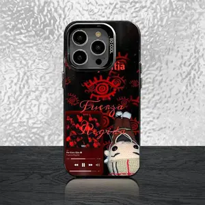 111xpantia Fuerza Regida Phone Case For iPhone 17 16 15 14 13 12 11 Pro Max Plus Air Black Candy Matte Shockproof Cover