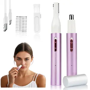 Painless All-in-One Groomer! 2026 Rechargeable Trimmer for Nose, Ear, Eyebrow & Face. Powerful, Easy Clean - For Men & Women (Multicolor)