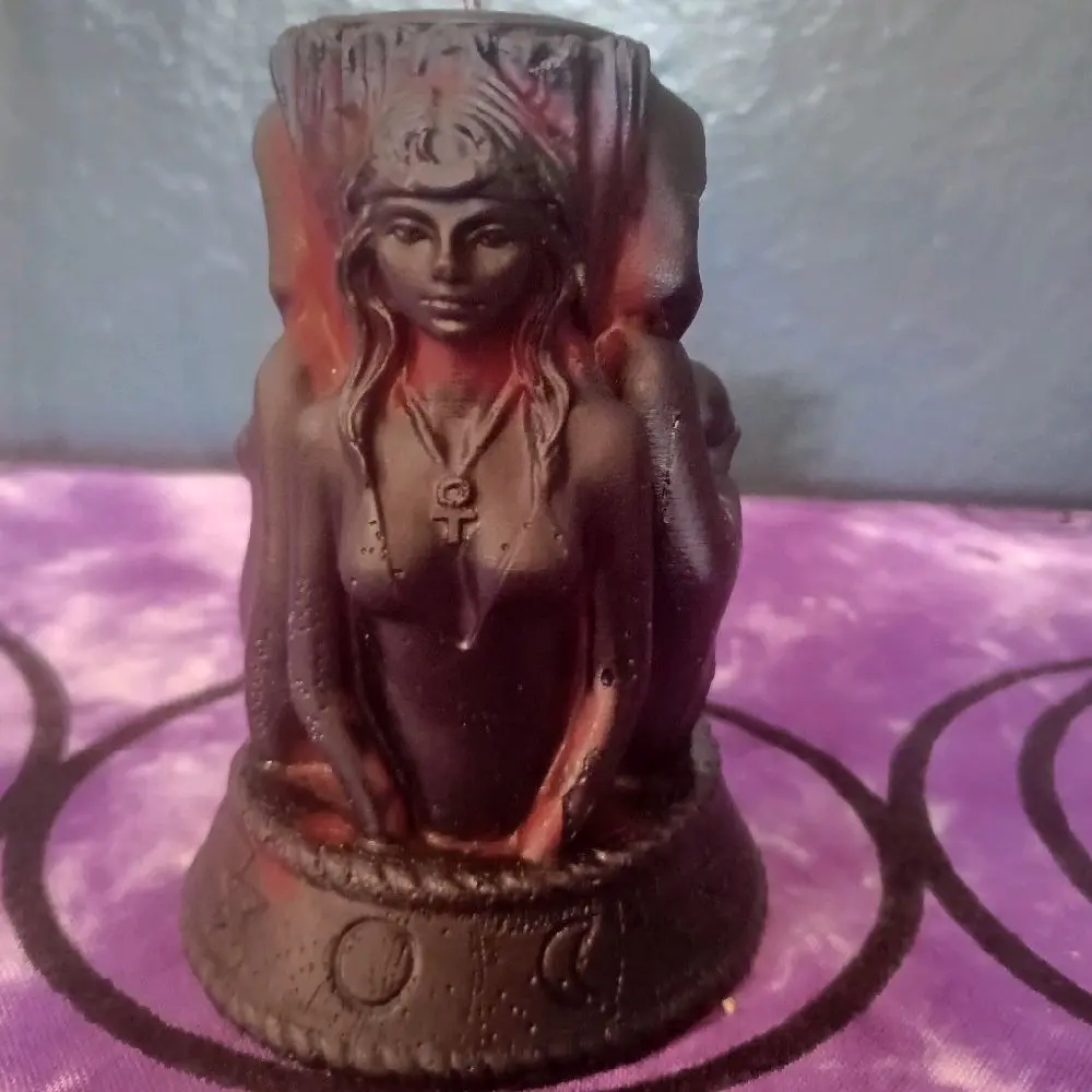 Triple Moon Goddess Custom spell candles