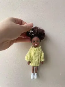 Korean Cute Barbie Doll Bag Charm Keychain, DIY Dress Up Vehicle Accessory, Backpack or Phone Pendant with Sweet Design