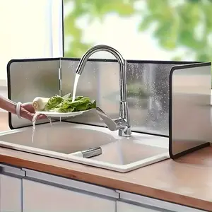 Stainless Steel Splatter Guard, Dual Layer Foldable Design, Durable Kitchen Appliance Cover, Easy Clean Surface, Ideal Gift for Chefs