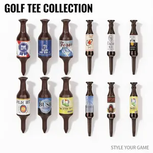 Beer Bottle 12 Pack Golf Tees Virtually Unbreakable Recyclable Plastic Durable for Men Women Bachelor Party Novelty Gift Funny Golf Tees