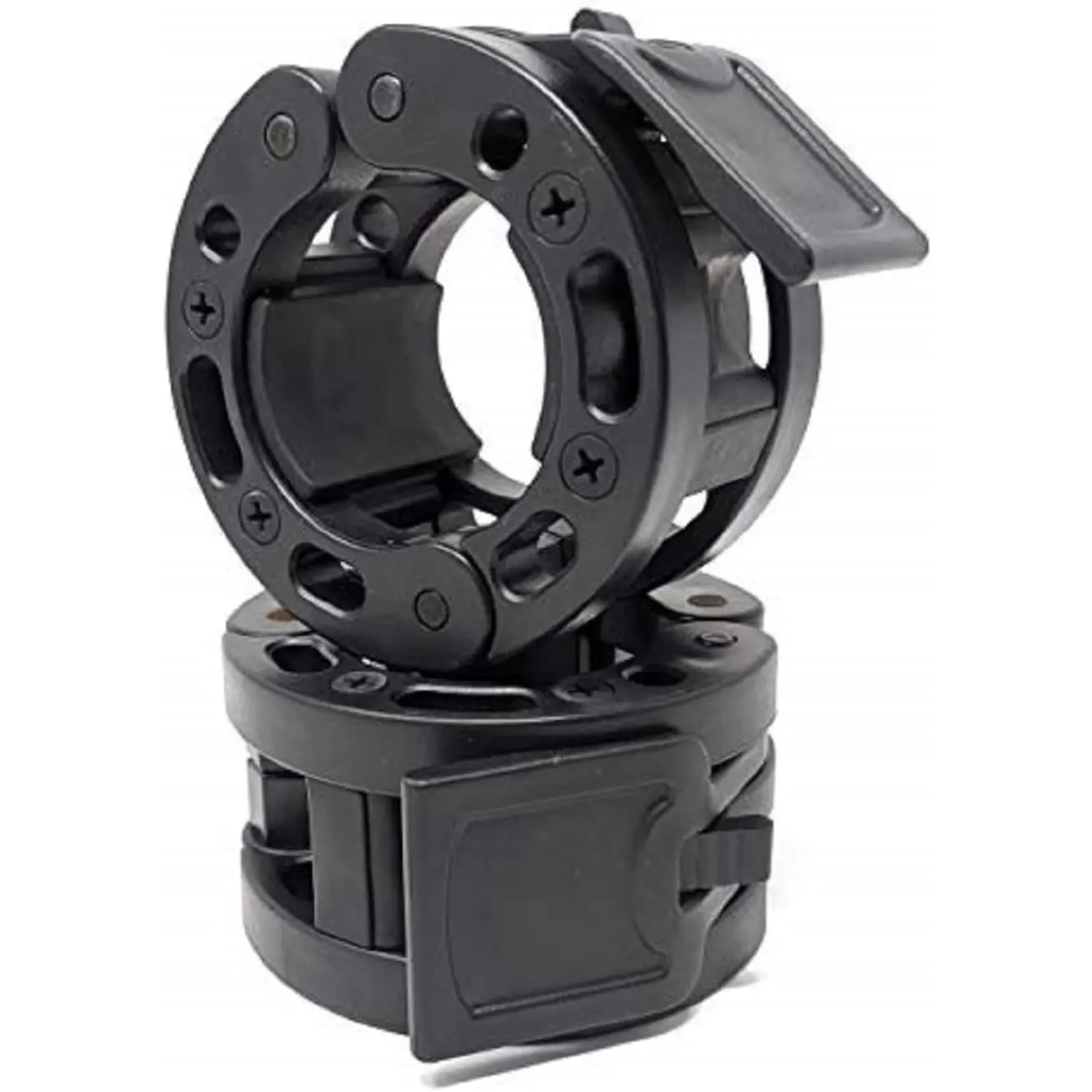 Clout Fitness Olympic Barbell Clamps Collars Quick Release Pair of Locking Weight Clips Fit 2 Inch Barbell for Weightlifting Clout Fitness