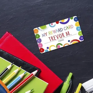 100pcs Punch Cards With Hole Punch, My Reward Cards For Classroom Student Home Behavior Incentive, For Business Loyalty Card, Motivational Cute Cards