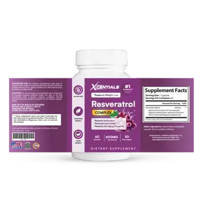 Xcentials Ultra-Pure Resveratrol 1450mg Antioxidant & Joint Support with Green Tea & Acai - Powerful Antioxidant Blend for Youthful Vitality - Healthcare