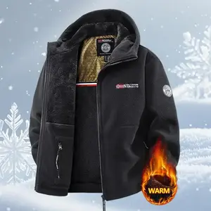 Men's Winter Warmth Fleece Jacket - Insulated Full-Zip Jacket, Soft Polyester Lining, Zipper Pockets, Sporty and Casual Outdoor Jacket, Machine Washable, Regular Fit, High-Quality Men's Jacket.