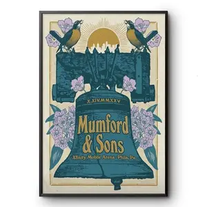 Mumford And Sons Philadelphia PA Event Poster At Xfinity Mobile Arena Poster