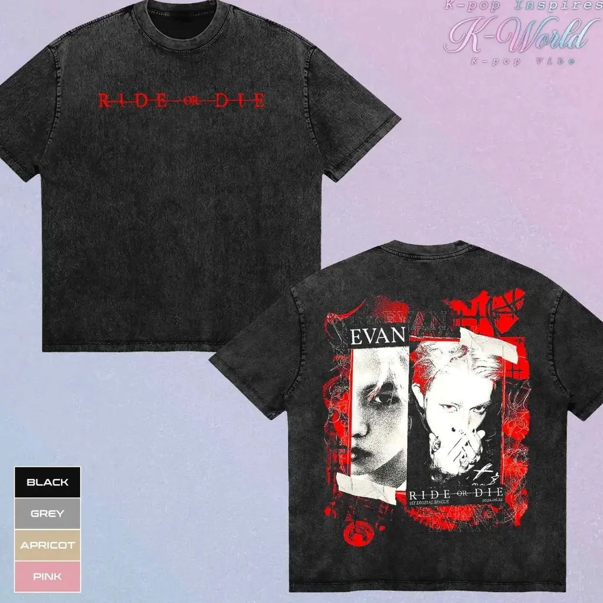 Limited Evan Lee Vintage TShirt, Retro Vintage Heeseung Kpop Washed Tee, En- Kpop Idol Shirt, Wash K-pop T-Shirt, New Album 2026 Inspired Tee, Korean Concert Shirt Streetwear Top Outfit, Fan Merch 4GZ