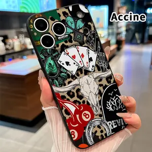 Gambler's Artistic Blend Phone Case for iphone 17 Pro Max 16 Plus 15 14 13 12 11 XR Air E Liquid Silicone TPU Anti-Fall Ultra Slim Soft Bumper Cover for Boy
