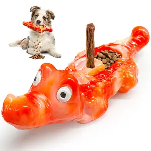 Fuufome Crocodile Dog Chew Toy Durable Indestructible Chew Toy with Treat Hiding Pocket and Chew Stick Holder for Large Medium Small Dogs Aggressive Chewers Teeth Cleaning Stress Relief Interactive Dog Toy