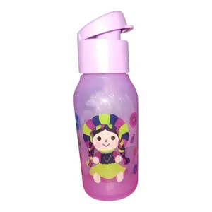 Eco Bottle Maria 350 ml - Pink Water Bottle with Fun Character Design for Kids