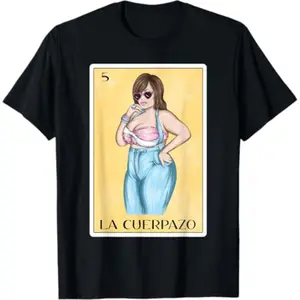 Humorous Spanish Mexican Bingo Themed Men's T-Shirt, Gift for Grandmothers, La Cuerpazo Graphic Top