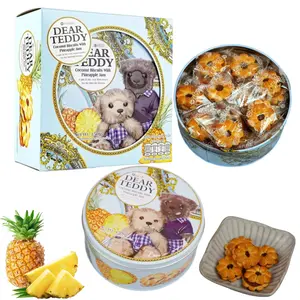 VFOODS Thai Dear Teddy Pineapple Jam Sandwich Cookies 150g - Popular Thai Snack Gift