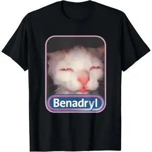 Cotton  Meme Cat  Cute & Funny Meme Quote T-Shirt
