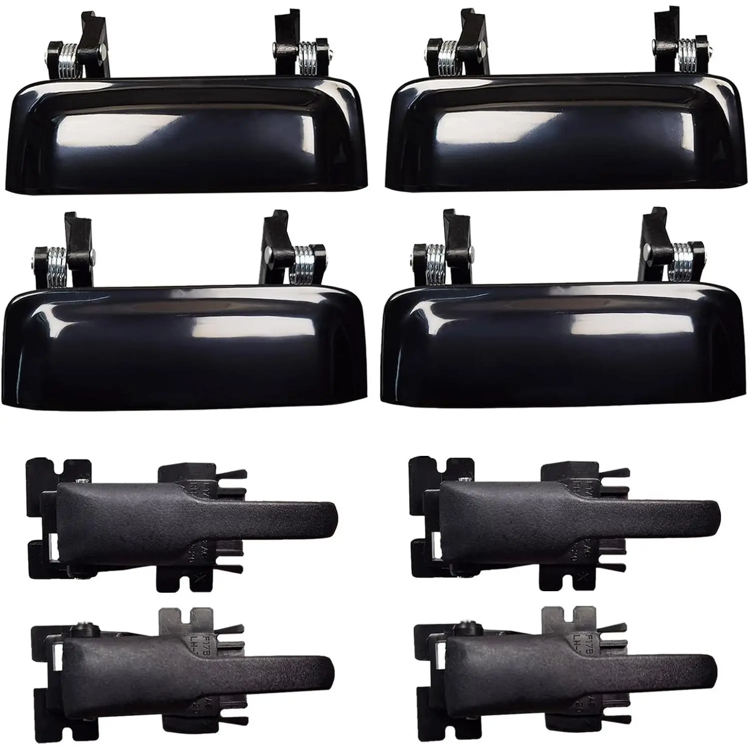 Set of 8 Exterior & Interior Door Handles for 1998-2003 Ford Explorer, 2001-2005 Ford Explorer Sport Trac, 1998-2001 Mercury Mountaineer, Replaces# 79102, 3L2Z7821818AAA, 3L2Z7821819AAA