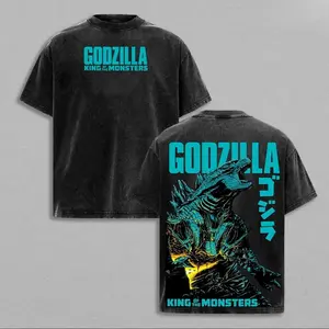 Godzilla King of the monster Special edition Retro Vintage Menswear Gift movie fans Top Apparel Classic Oversized Seamless Simple Straight Man Clothes Cotton designer shirts Movie Shirt, graphic tees, men gifts, ,Graphic Streetwear T-shirt gift for all