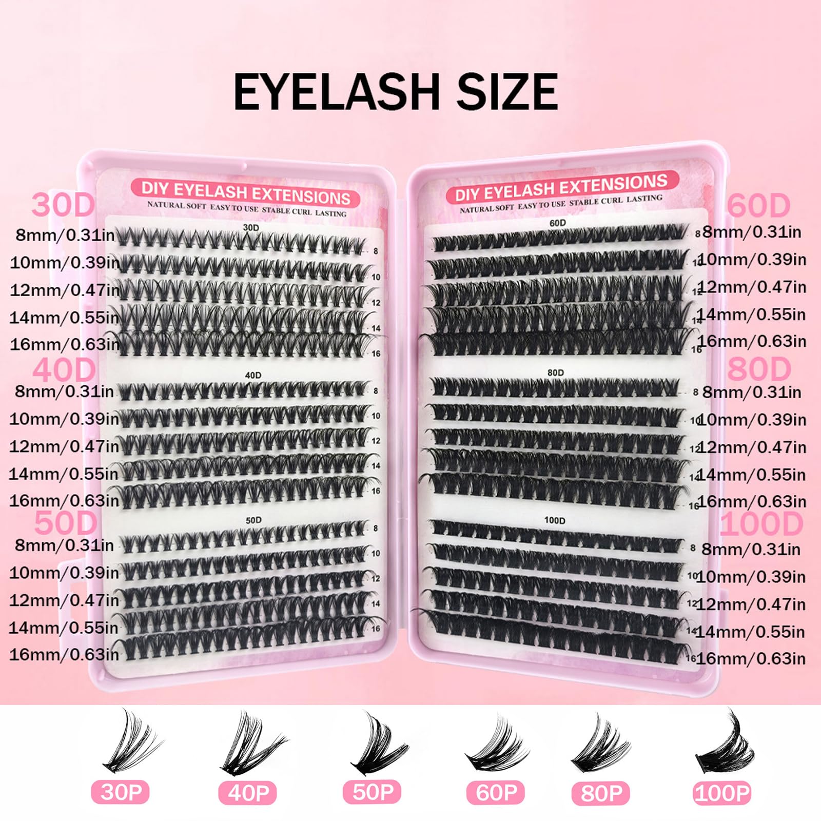 DIY Lashes – individual clusters or a complete kit to customize! Wet-look waterproof eyelash extensions, wispy manga kawaii doll lashes, feline lash look, Medusa Lash, handmade lashes. #SummerVibes