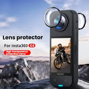 Premium Lens Guards for Insta360 X4 X5, X4 X5 Lens Guards, Scratch-resistant Higher Transparency Tempered Glass Lens Protectors Lens Protector for Insta360 X4,PC Lens Cover for Insta 360 x4 Rotation Lens Guard Dustproof 2pcs/pack