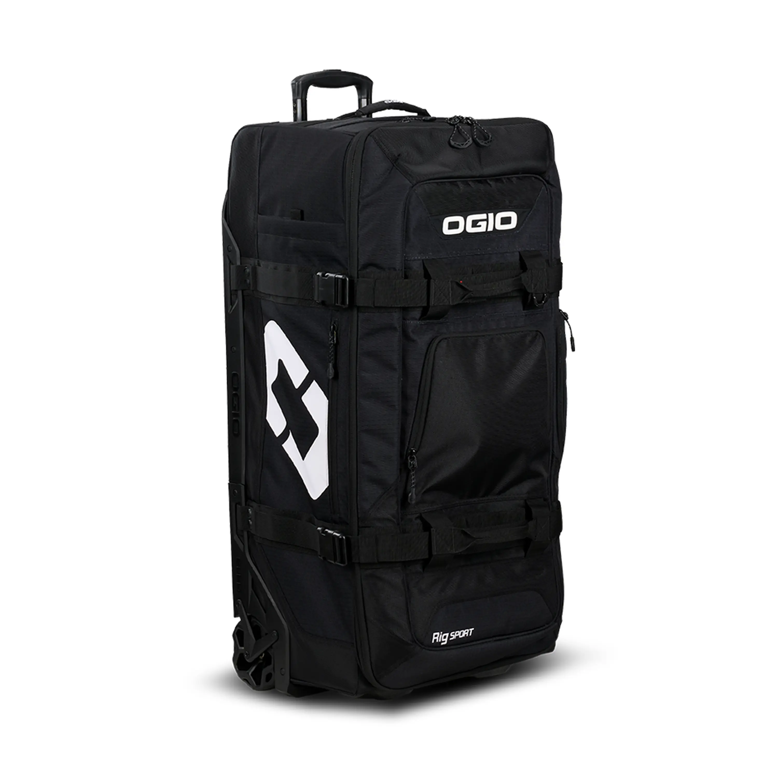 Ogio Rig ST Travel Bag, Solid Black High-Capacity Rolling Gear Bag with Stable Structure & Travel Organizer Compartments, Travel Organizer Bag