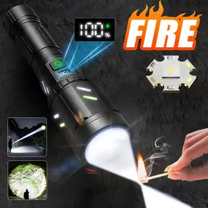 High Power Ignition Flashlight，10W Fast Charging Flashlight Torch，Zoom Waterproof Alloy Material Multifunctional Flashlight Suitable Outdoor Camping, Hiking, Emergency Lighting, High Lumen Flashlights, Tactical Flashlight, Portable Zoom Flashlight