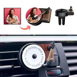Car Air Freshener with Your Image, Spinning Turntable Car Air Freshener Personalized with Photo