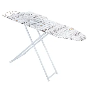 Ironing Board Full Size, 42"x12" Heavy Duty Compact Iron Board with Iron Rest, Heat Resistant Cover with Ultra Thick Padding, Height Adjustable Sturdy Iron Stand White