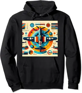 P51 Mustang WW2 Warplane Airplane Infographics Pullover Hoodie - Kevincifuen Shop 93B0CPZFSKFQ