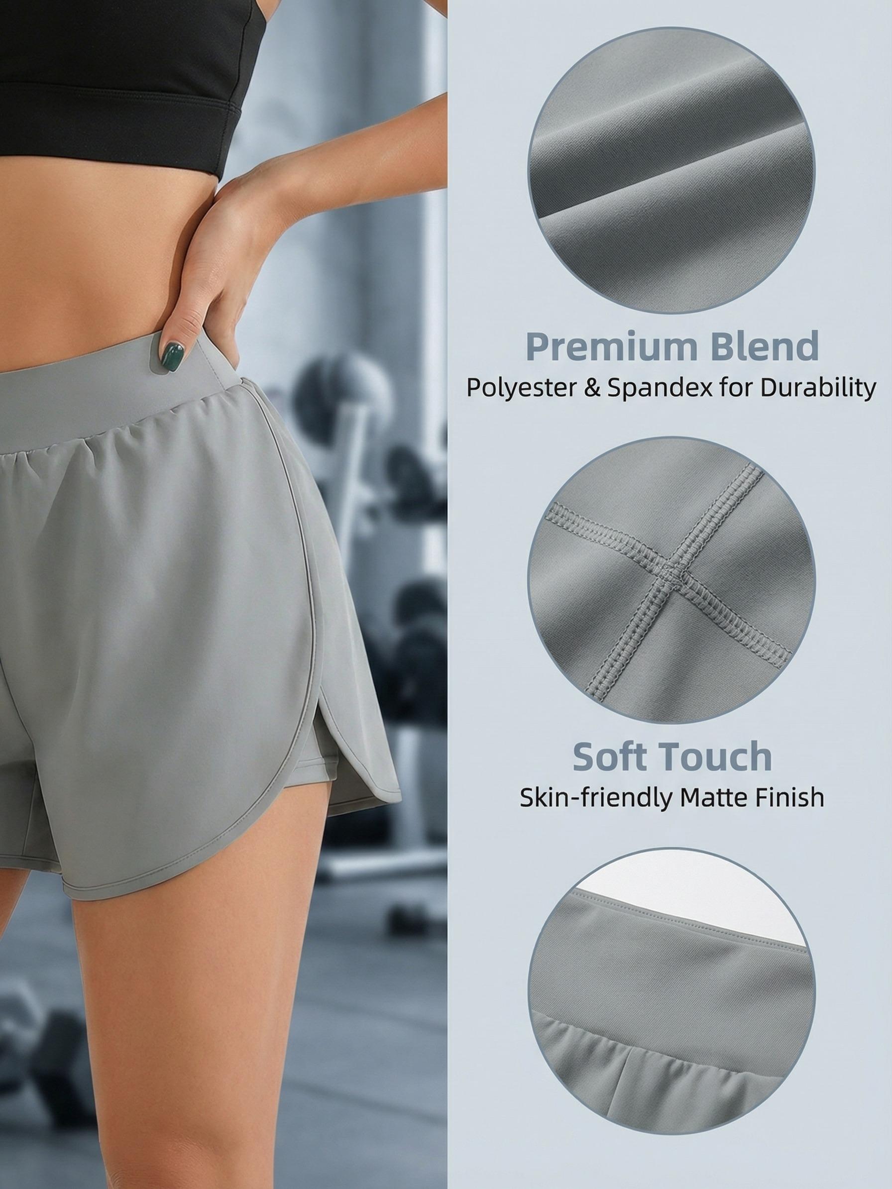 1-Pack Grey Women'S Solid Color Stretchy Versatile Casual Skirt, Bodycon Skirt, High-Waisted Half Skirt Pants, Women'S Skirt, Available in Multiple Colors for Safe ! The Two-In-One Design Combines Safety Shorts And a Skirt