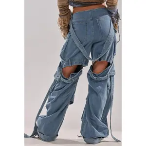 CHECK OUT THE BACK CUTOUT RELAXED DENIM