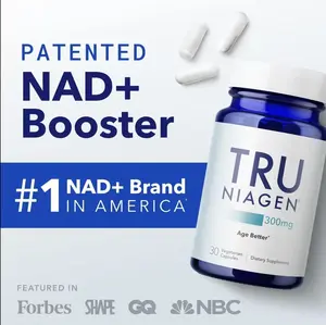 Tru Niagen 300mg Nicotinamide Riboside Capsules 30 Count, Clinically Studied NAD+ Booster, Vegetarian Halal Kosher Daily Cellular Wellness Supplement Made in USA