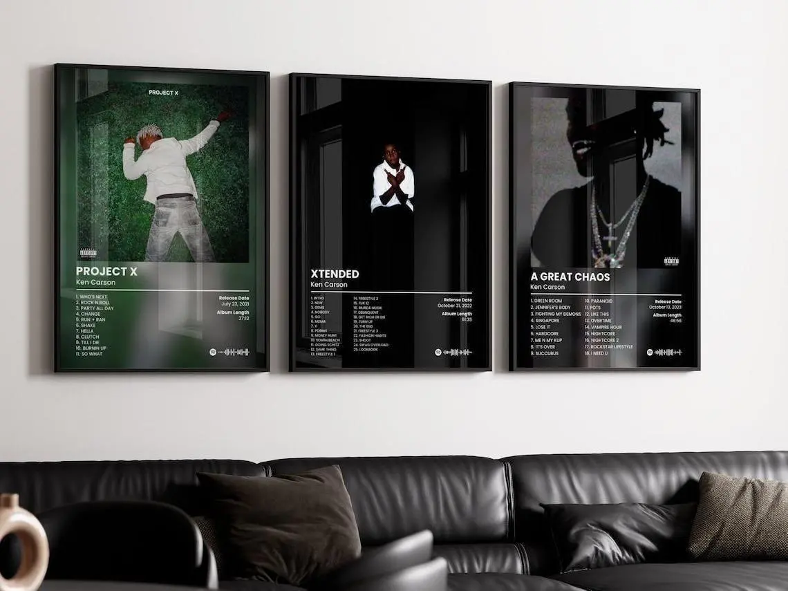 Ken Carson Album Poster Set of 3 - , Album Cover Print UNFRAMED