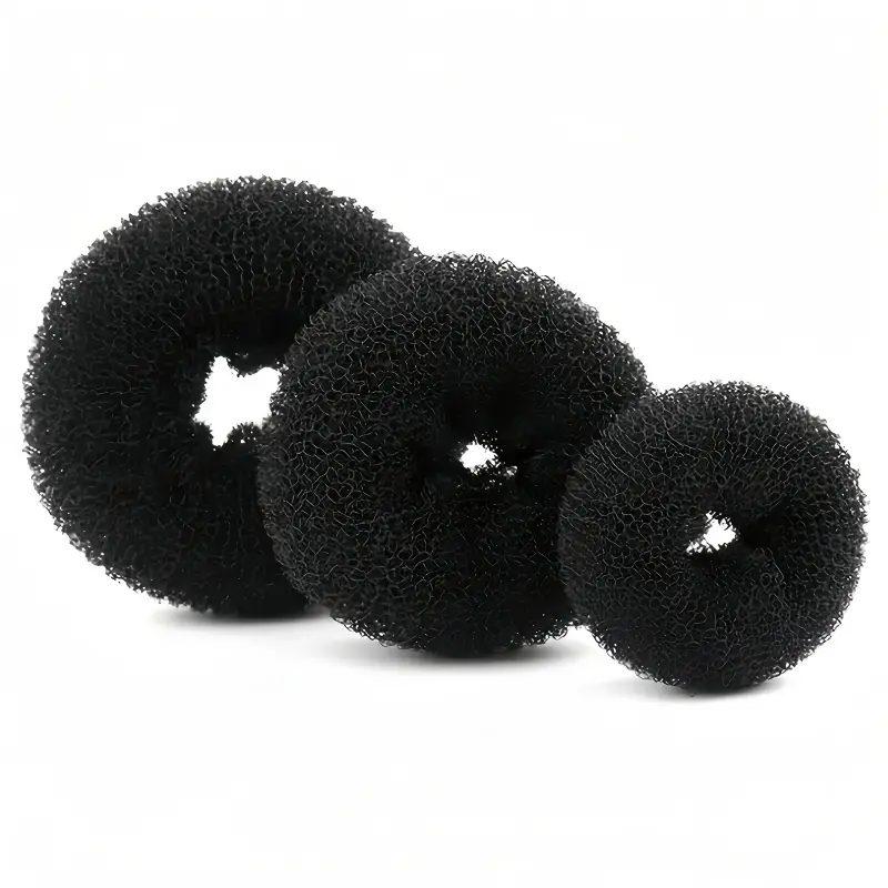 3-piece set (different sizes) of donut hair buns, Hair Scrunchie, manufacturer of hair buns, fashionable DIY women's hairstyle accessories and for daily use, Hair Accessory Set, Hair Styling Accessories