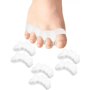 Soft Toe Spacers for Correct Toes Alignment, Gel Toe Separators Bunion Corrector for Children Foot Pain Relief Nail Manicure