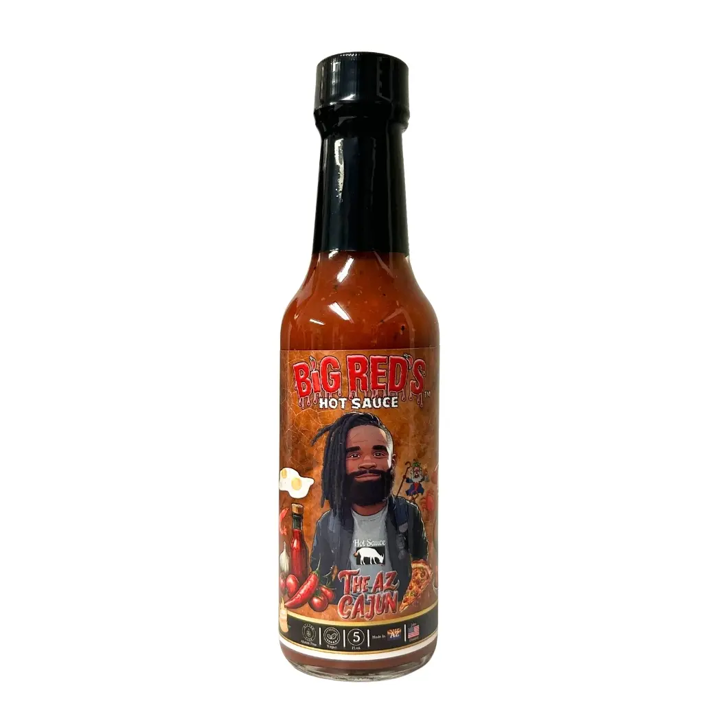 Big Red's Hot Sauce - The AZ Cajun 5 fl oz Ambient Southwest Cooking Sauce, Vegan, Gluten-Free, Garlic-Flavored