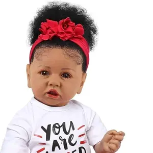 #Summervibes #mothersdaygift [WOOROY] Realistic Baby Doll - 20 In Lifelike Africa American Black & Brown Skin Reborn Baby Doll with Cloth Body, Black Brown Skin, Birthday & Christmas Gift for Age 3+