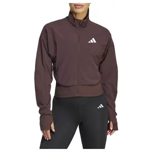 adidas Womens D4t Woven Jacket Training Athletic Outerwear Casual - Brown