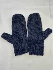 Navy Blue Hand Made Mittens
