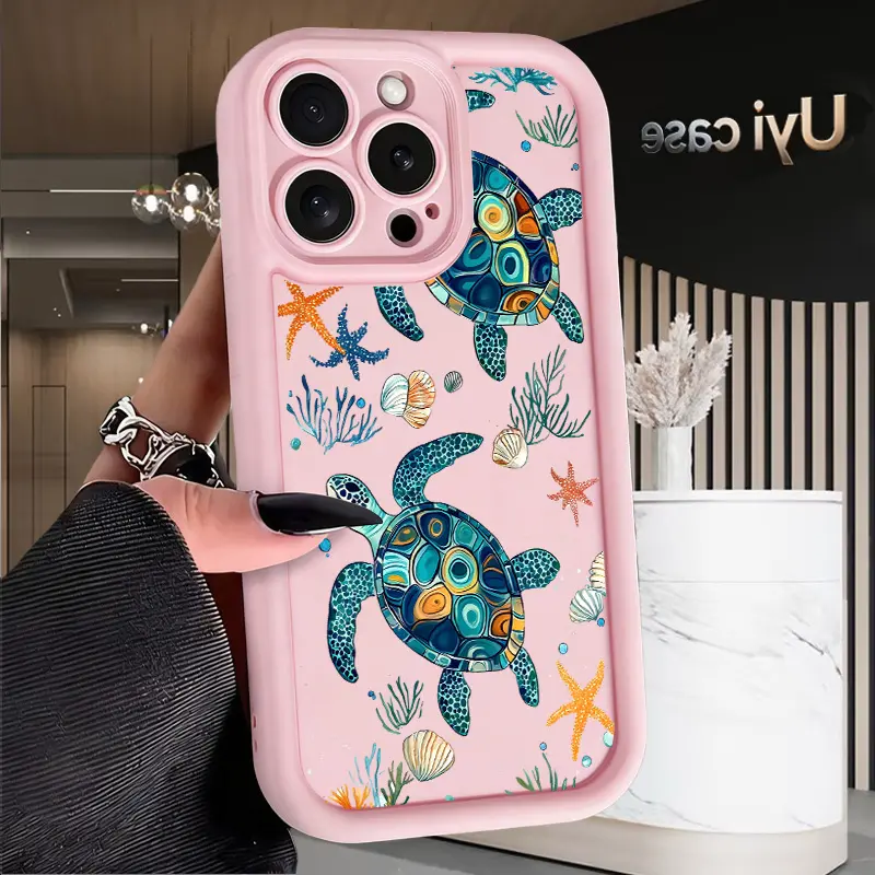 Ocean Wonders Rugged Soft Silicone Smartphone Casing - Shockproof, Anti-Scratch, Durable Cellphone Protection Accessory Compatible with iPhone 17,16,16e,15,14,13,12,11 Pro Max Plus,X,XS