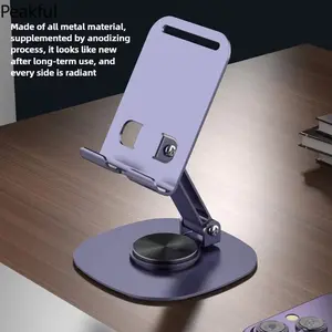 Rotating Table Cell Phone Holder Support Desktop Stand for IPad Samsung IPhone 15 14 13 Mobile Mount