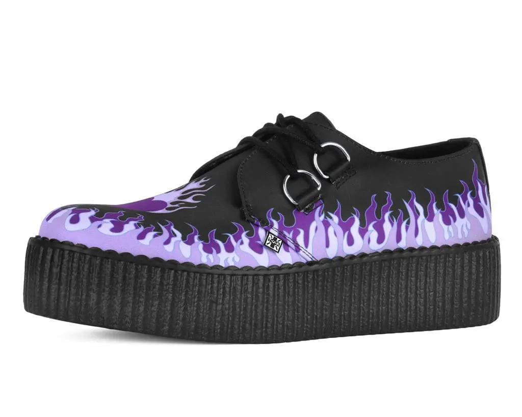 Black & Purple Flaming Heart Viva Mondo Creeper Black & Purple Flaming Heart Viva Mondo Creeper