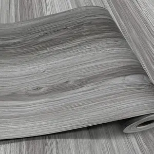 Wood Grain Peel and Stick Floor Tile Roll – 11.8" x 118" Grey Vinyl Flooring, Waterproof, Non-Slip, Self-Adhesive Design for Walls & Floors in Any Space