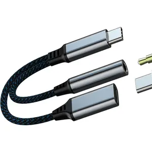 USB to 3.5mm Headphone Charging Adapter Accessories DAC in Type Aux Splitter Cord Charger Dongle Cable for iPhone 15 for iPad Pro Compatible for Samsung Galaxy S20 S21 S22 FE S23 Ultra Note10
